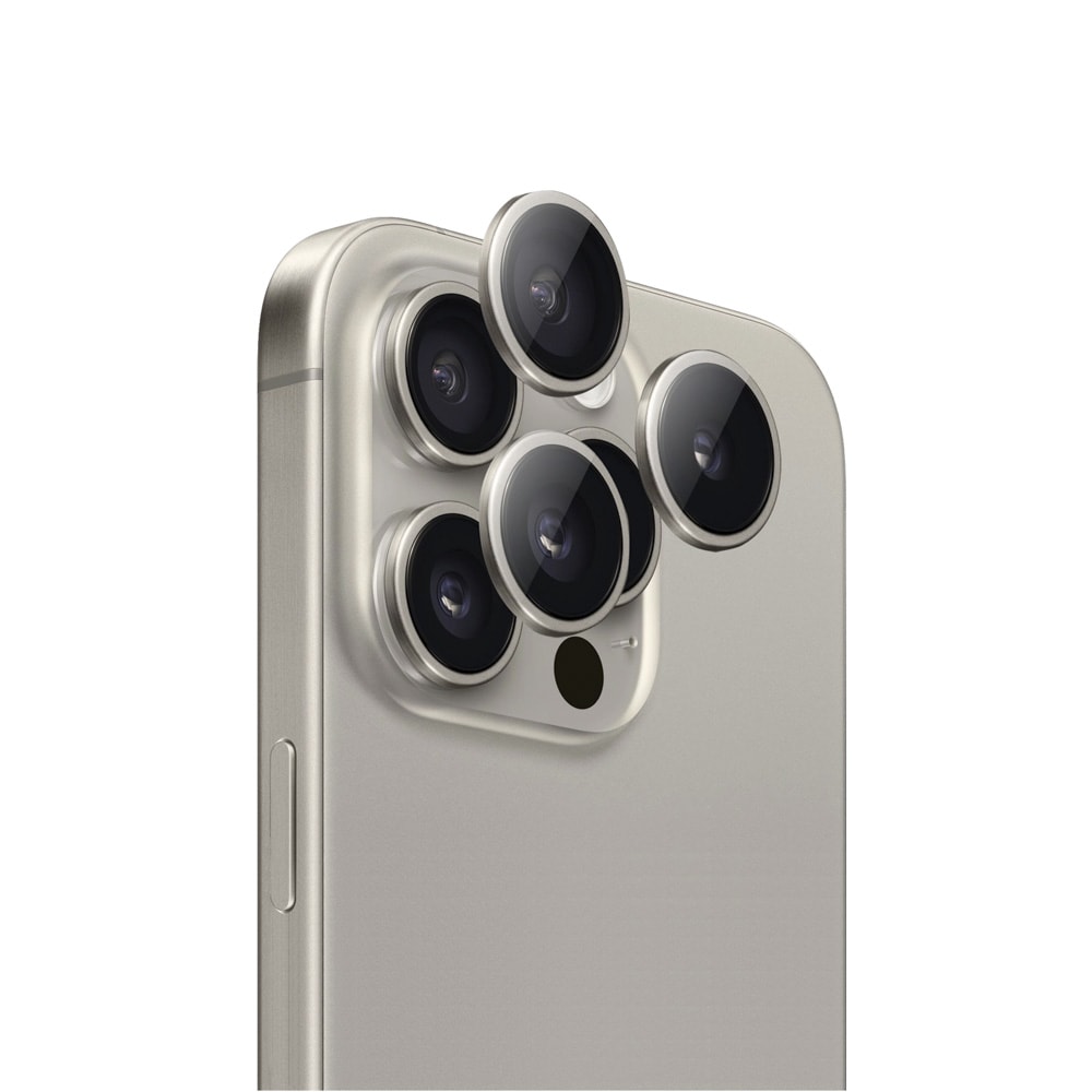 Cường lực Camera Kuzoom iPhone 15 Seri PVD HD Lens trong suốt viền kim loại