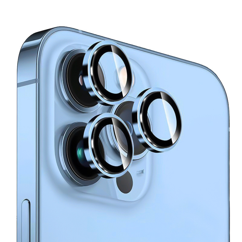 Cường Lực Camera iPhone 13/14 Seri Kuzoom PVD HD Lens Trong Suốt Kim Loại