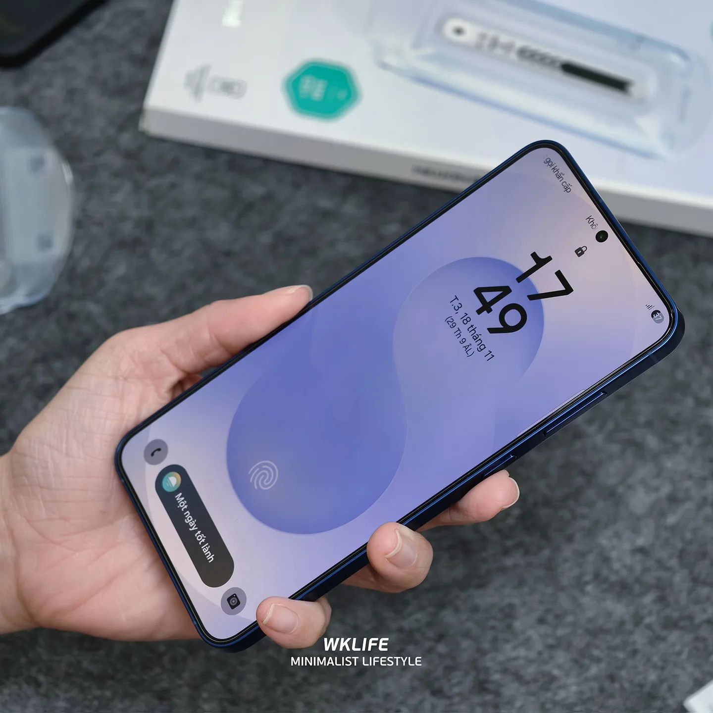 Cuong luc samsung S25 plus nillkin h pro khong vien den