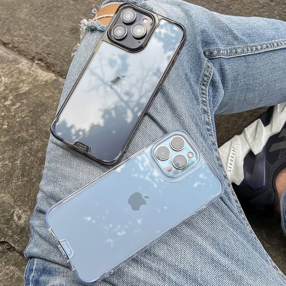 Ốp Lưng iPhone 15 Pro Max Hoda Crystal Pro Glass Trong Suot Chong O Vang
