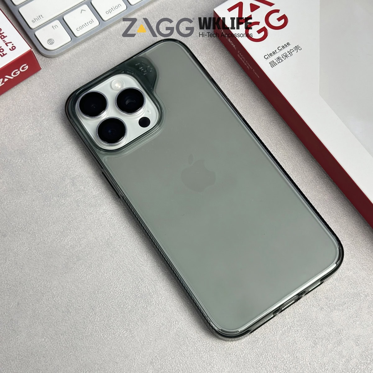 Ốp iPhone 15 Pro Max ZAGG Smoky Gray