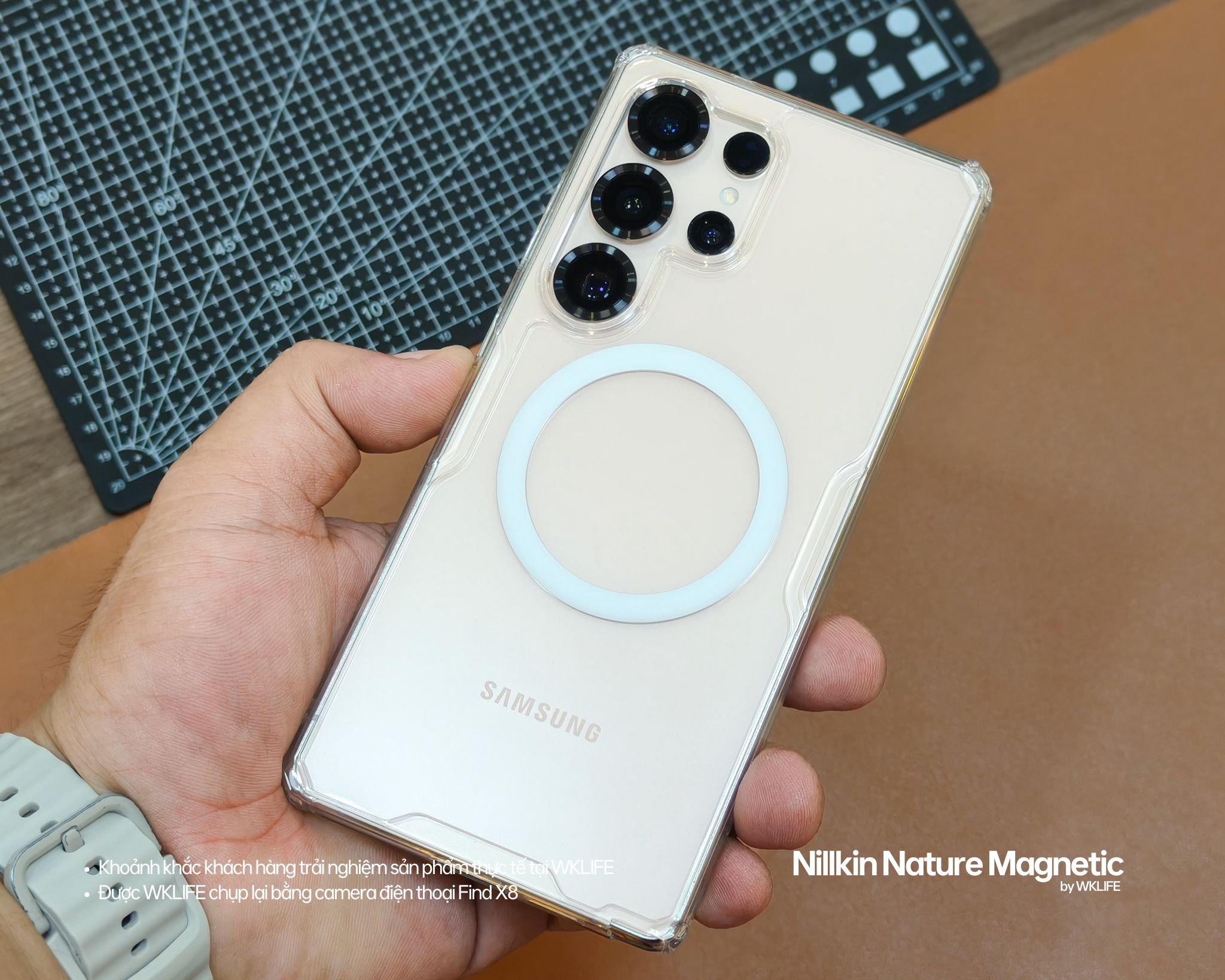 Ốp lưng Samsung S25 Ultra Nillkin Nature TPU Pro Magnetic hình thật tại WKLIFE 2