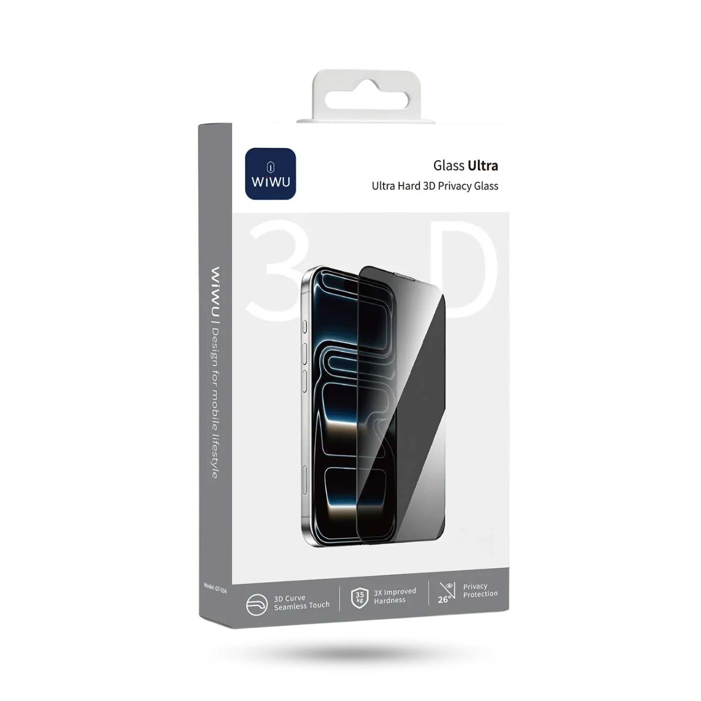 Cường lực WiWU 3D Ultra Hard Privacy iPhone 18 Pro Max