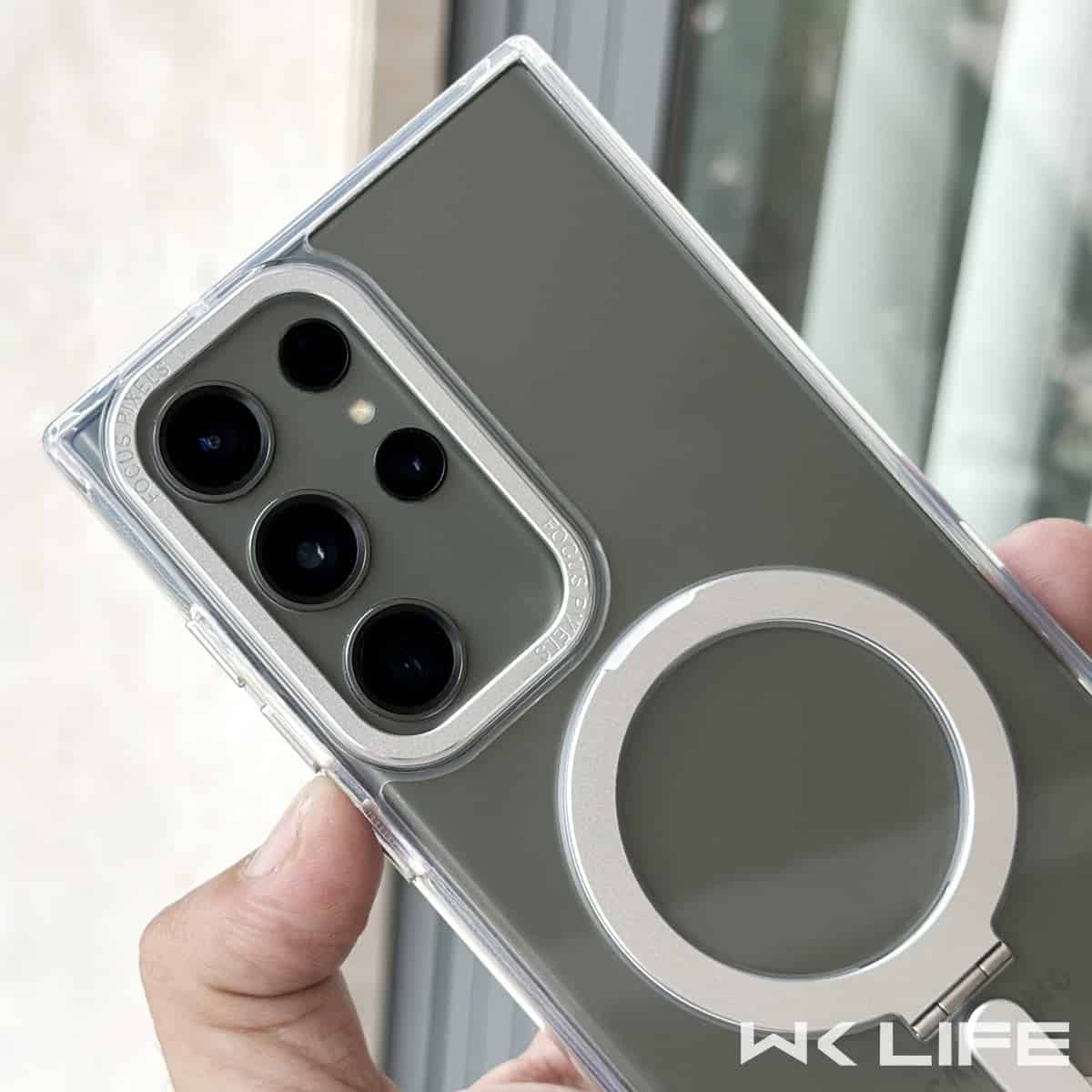 op lung Samsung S23 Ultra Likgus Kickstand Crystal
