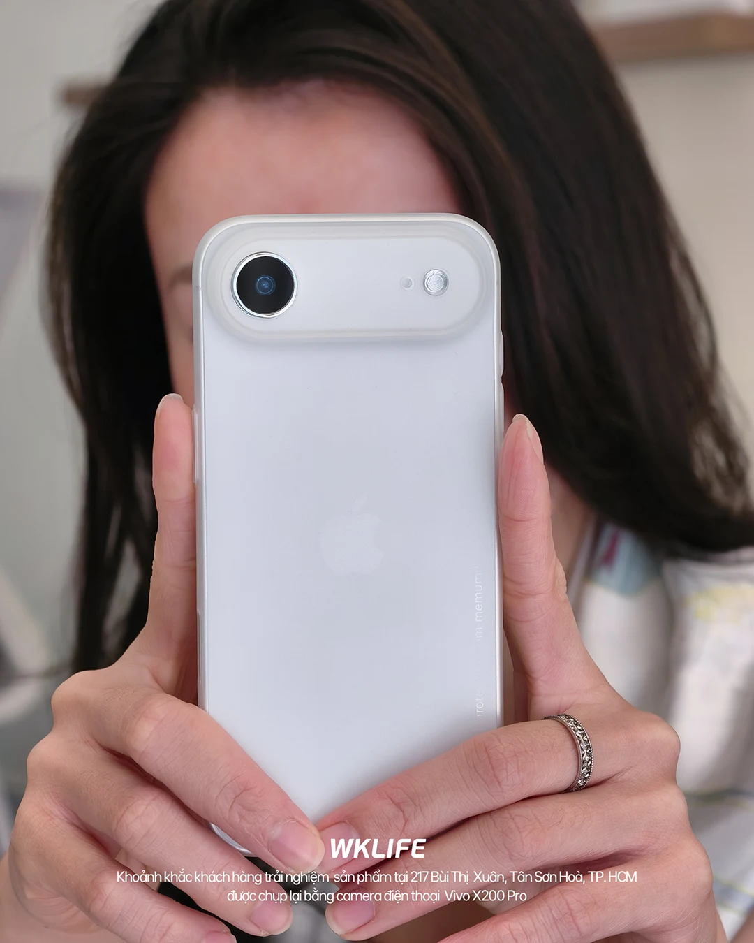 hình chụp ốp iPhone Air Memumi ultra slim 0.33mm nhỏ gọn