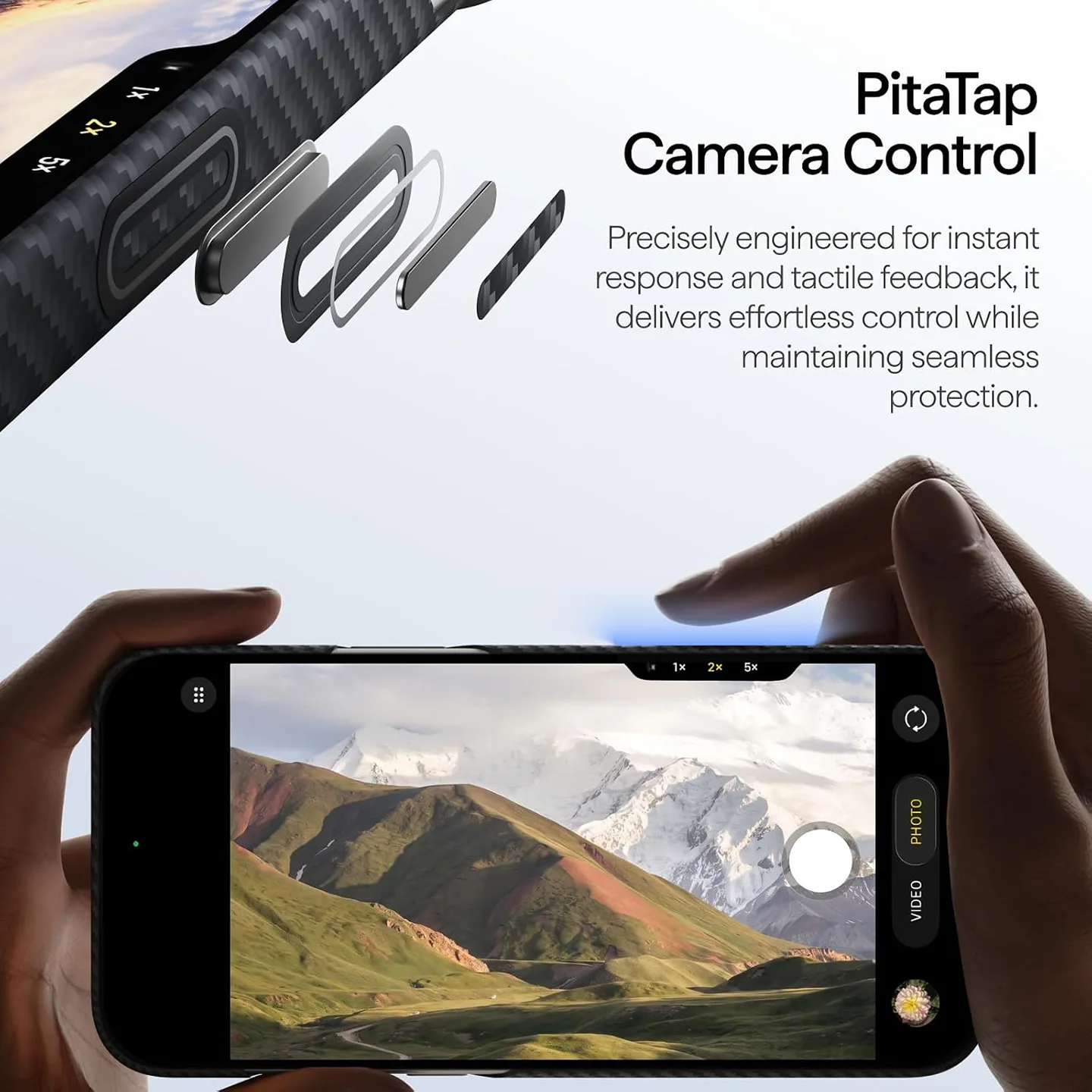 op iphone 18 pro maxPITAKA Edge 600D Black Grey Twill pitap camera control