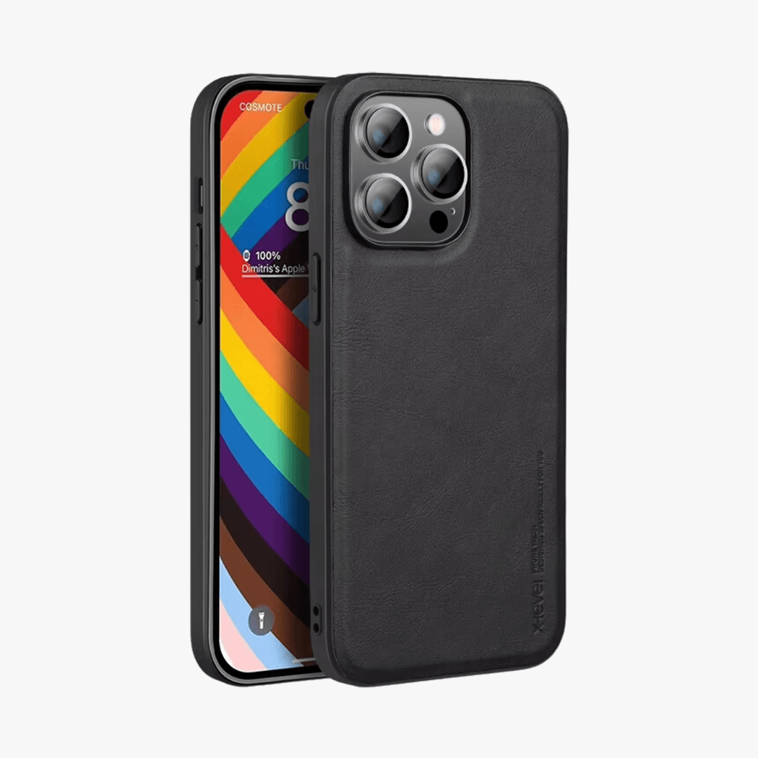 Ốp lưng da iPhone X-level / Viền mỏng 1.5 mm / Lưng nhám chống vân